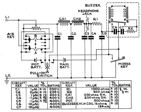 Fullerphone Mk.IV circuit diagram.